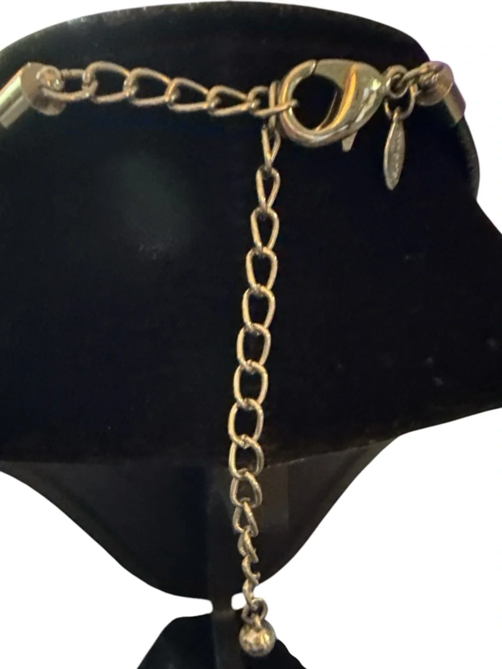 🔥Chico’s Statement Pendant Necklace | Black Leather Cord Silvertone Openwork